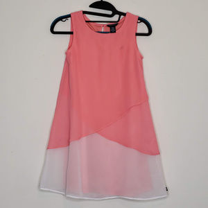 Nautica orange semi sheer layered tank top